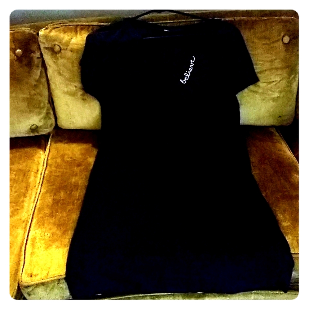 Junk Food "Believe" Short Black Jersey Dress